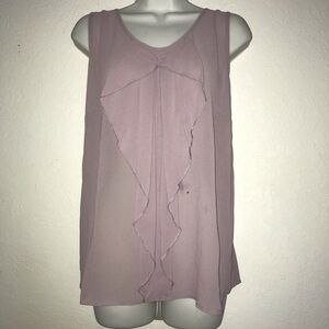 NWT Metaphor Lilac Poly Bow Top L
